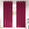 vidaXL Blackout Curtains with Rings 2 pcs Wine Red 225 x 140 cm