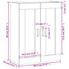 vidaXL Wall Mounted Cabinet White 69.5x34x90 cm Engineered Wood