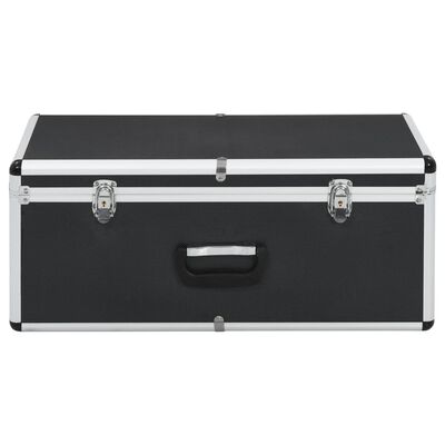 vidaXL Storage Cases 2 pcs Black Aluminium