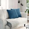 vidaXL Sofa Pillows 2 pcs Blue 45 x 45 cm Corduroy Fabric