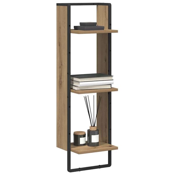 vidaXL Wall Shelf Artisan Oak 30 x 25 x 100 cm Engineered Wood