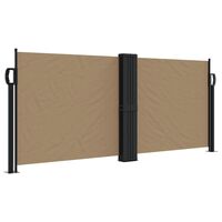 vidaXL Retractable Side Awning Taupe 100x1000 cm