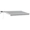 vidaXL Manual Awning Frame with LEDs Anthracite and White 3.5 x 2.5 m