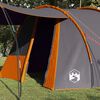 vidaXL Tunnel Tent with Roof Grey and Orange 740 x 370 x 220 cm