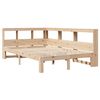 vidaXL Bookcase Bed without Mattress 135x190 cm Double Solid Wood Pine