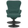 vidaXL Egg Chair with Footstool Dark Green 63 x 73 x 90 cm Velvet