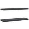 vidaXL Wall Shelves 2 pcs 75x23.5 cm Black Stainless Steel