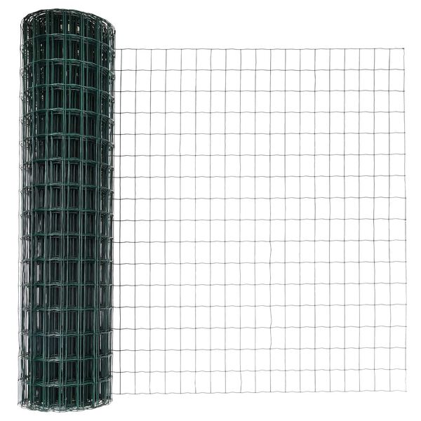 vidaXL Euro Fence Green 1 x 10 m PVC-coated iron