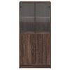 vidaXL Highboard with Doors Brown Oak 68x37x142 cm Engineered Wood