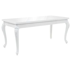 vidaXL Dining Table 179x89x81 cm High Gloss White