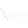 vidaXL Outdoor Euro Fence with Concrete Base 25 x 0.8 m Silver Mesh