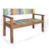 vidaXL Bench 115 cm Solid Reclaimed Wood