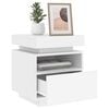 vidaXL Bedside Cabinets with LED Lights 2 pcs White 40x39x48.5 cm