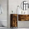 vidaXL Bathroom Cabinet Smoke Oak 40 x 30 x 100 cm Engineered Wood