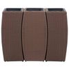 vidaXL Garden Raised Beds 3 pcs Poly Rattan Brown