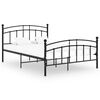 vidaXL Bed Frame without Mattress Black Metal 200x200 cm