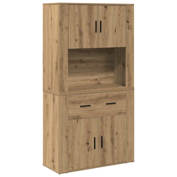 vidaXL Highboard Artisan oak 80 x 33 x 150 cm Engineered wood