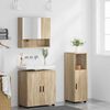 vidaXL Bathroom Furniture Set 3 pcs Sonoma Oak Engineered wood & Metal