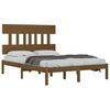 vidaXL Bed Frame without Mattress Honey Brown 200x200 cm Solid Wood