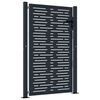 vidaXL Garden Gate Anthracite 100x125 cm Steel Square Design