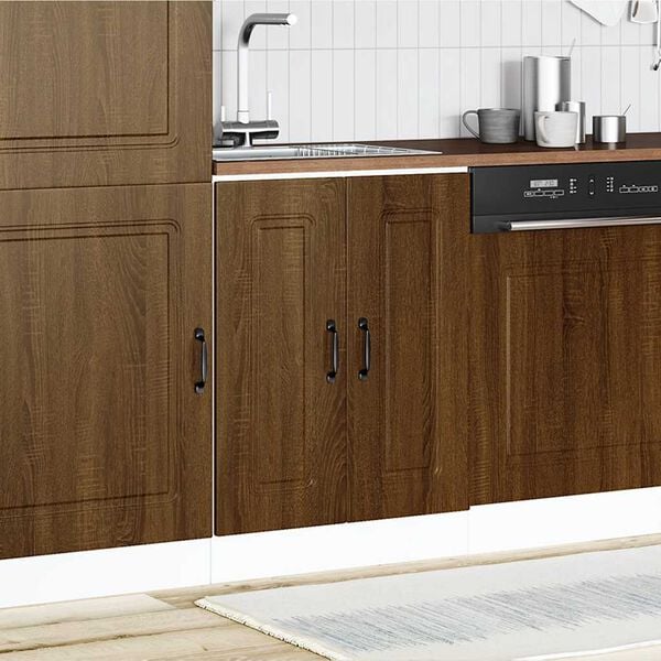 vidaXL Sink Base Cabinet Kalmar Brown Oak 60x46x81.5 cm Engineered Wood