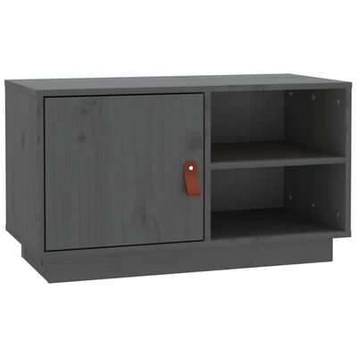 vidaXL TV Cabinet Grey 70x34x40 cm Solid Wood Pine