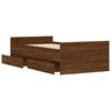 vidaXL Bed Frame with Drawers without Mattress Brown Oak 90x200 cm