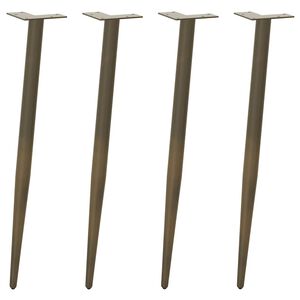 vidaXL Console Table Legs Conical Shape 4 pcs Natural Steel 72-73 cm Steel