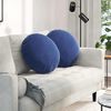 vidaXL Seat Cushions 2 pcs Police Blue &Oslash; 50 x 19 cm Velvet