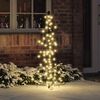 vidaXL Christmas Tree with 100 LEDs Warm White 120 cm Rattan