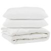 vidaXL Duvet with Pillow 3 pcs White Microfiber