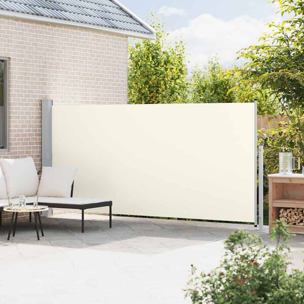 vidaXL Patio Retractable Side Awning 180x500 cm Cream