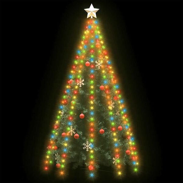 vidaXL Christmas Tree Net Lights with 250 LEDs Colourful 250 cm
