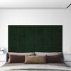 vidaXL Wall Headboard 12 pcs Dark Green 30 x 15 cm Velvet