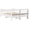 vidaXL Bed Frame with Headboard White 160x200 cm Solid Wood Pine