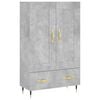 vidaXL Highboard Concrete Grey 69,5x31x115 cm Engineered Wood