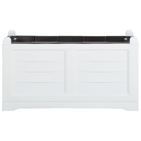 vidaXL Flower Box White 80x42.5x42 cm PP