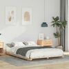 vidaXL Floor Bed Frame Brown 140 x 190 cm Solid pine wood