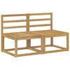 vidaXL 2 Piece Outdoor Middle Sofa Solid Acacia Wood White