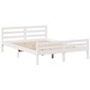 vidaXL Bookcase Bed without Mattress White 150x200 cm King Size Solid Wood Pine