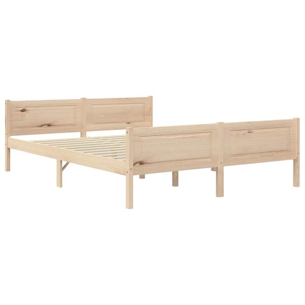 vidaXL Bed Frame without Mattress with 2 Drawers Solid Wood 160x200 cm