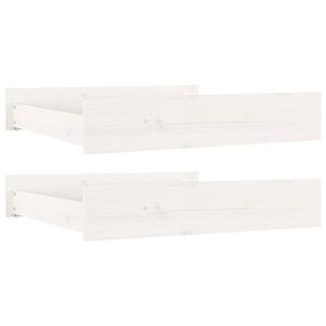 vidaXL Bed Drawer | White | Solid pine wood | Standard size for bed drawers
