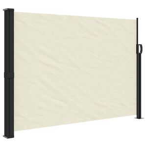 vidaXL Retractable Side Awning Cream140x600 cm