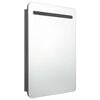 vidaXL LED Bathroom Mirror Cabinet Shining Grey 60x11x80 cm