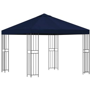 vidaXL Gazebo 3 x 3 m Blue Polyester and Steel 190 gsm