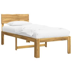 vidaXL Single Bed Frame with Headboard ROSTOCK White 75 x 190 cm