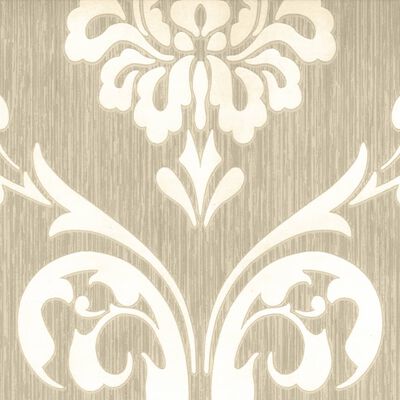 DUTCH WALLCOVERINGS Wallpaper Ornament Brown and White 13110-30