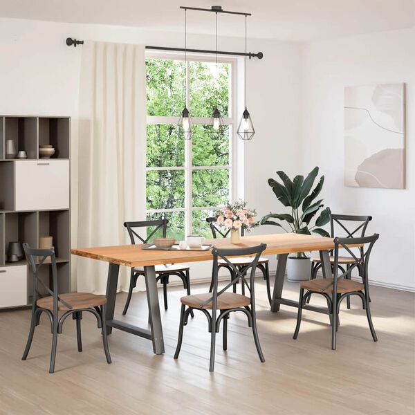 vidaXL Dining Table Legs A-Shaped 2 pcs Anthracite 100x(72-73) cm Steel