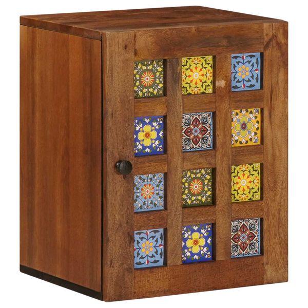 vidaXL Bathroom Hanging Cabinet with Storage Walnut 38 x 33 x 48 cm