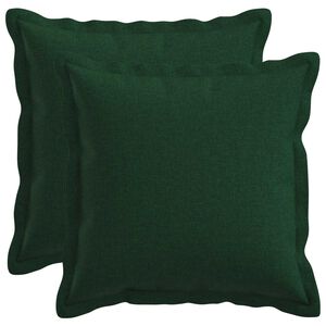 vidaXL Cushion with Pillow HOUTEN 2 pcs Dark Green Faux Linen